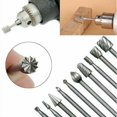 thumbnail image 3 of 20Pcs Tungsten Steel HSS Milling Cutter Woodworking Routing Tool 3mm Shank for Rotary Tool Accessories，6.5*5.5*0.5cm，Silver, 3 of 4