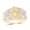 10Kt Yellow, variant on Diamond NK Fashion Virgin Mother Mary Oval Ladies Ring 0.33cttw