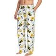 thumbnail image 2 of Daiia Bees And Rainbows Men's Sleep Pant with Pockets and Drawstring,Pajama Pants-Small, 2 of 9