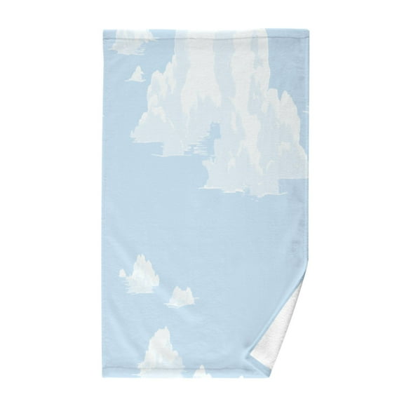 Fluffy Clouds Hand Towel Cotton 16x28 in Soft Absorbent Quick Dry Bath Face Towel