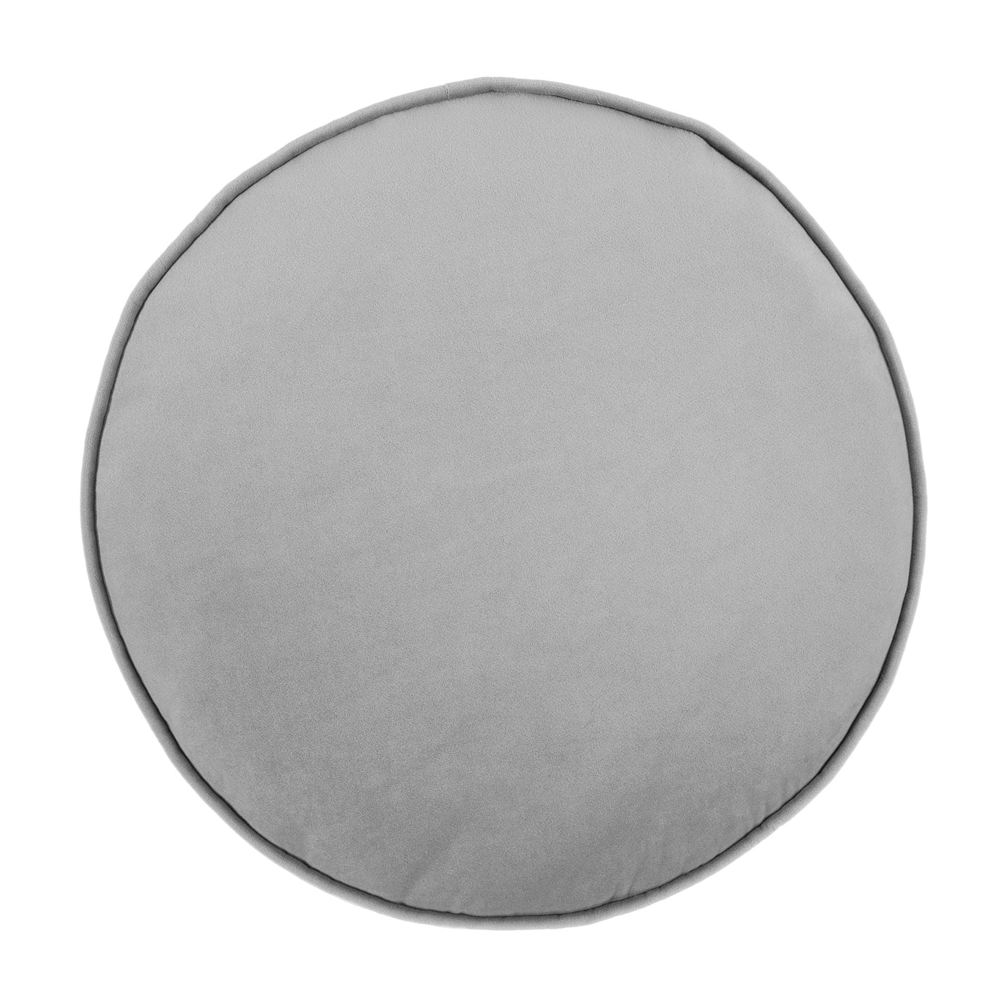 (2 pack) Mainstays Filmore Round Decorative Throw Pillow 16" x 16" Gray, 1 Count, Adult & Teen