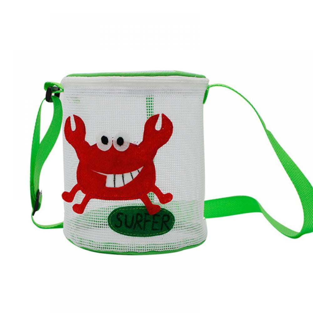 Cartoon Beach Toy Mesh Bag Kids Shell Collecting Bag Beach Toy Swimming Accessories