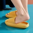 thumbnail image 3 of Fashion Women Summer Soft Slippers Thick Platform Bathroom Home Men Indoor Non-slip Anti-slip Female Cloud Cushion Slides-26Orange40-41, 3 of 5