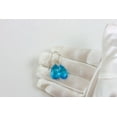 thumbnail image 3 of Sterling Silver London Blue Earrings Faceted Pear Simulated Topaz Briolette Teardrops for Women, 3 of 3