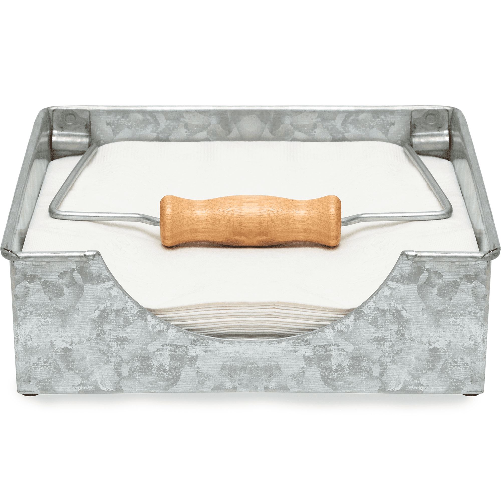 Farmhouse Napkin Holder by Saratoga Home Square Metal Napkin Basket