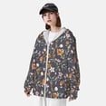 thumbnail image 3 of Kdxio Wildflowers Print Women Men Sun Protection UPF 50+ Jackets Zip Up Long Sleeve Hoodie Hiking Lightweight with Pockets, 3 of 7