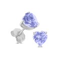 thumbnail image 2 of Timeless Classics Heart Shape Tanzanite Stud Earrings in 14K White Gold - 5MM, 2 of 5