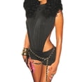 thumbnail image 1 of Argulvti Justaucorps Sans Manches Noir pour Femmes Couleur Unie Taille Haute Col Rond Lingerie, 1 of 6