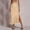 #0137-Khaki, variant on Women's Satin Skirts High Waist Side Slit Floral Embroidered Hem Midi Skirts Elegant Silky Skirts Gift
