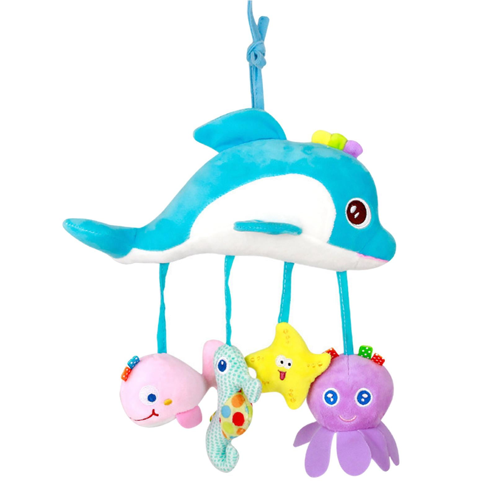 Milaget Stuffed Animal Baby Hanging Mobile Toy Car Seat Toys Dolphin