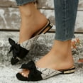 thumbnail image 6 of Women's Summer Sandals: Comfortable Low Heel,  Snakeskin Print with Bowknot, Square Toe Design for Every Occasion, 6 of 22