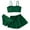 Green, variant on Fshinging Girls Swimwear Solid Color Ruffle Hem Bikini Tops And Brief Shorts 3 Piece Set Swimming Pools Size 10-12 Years