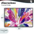 thumbnail image 4 of Stupell Industries Modern Flower Burst in Vibrant Tones Black Framed Giclee Art, 30 x 20, by Chromatic Storm Studio, 4 of 8