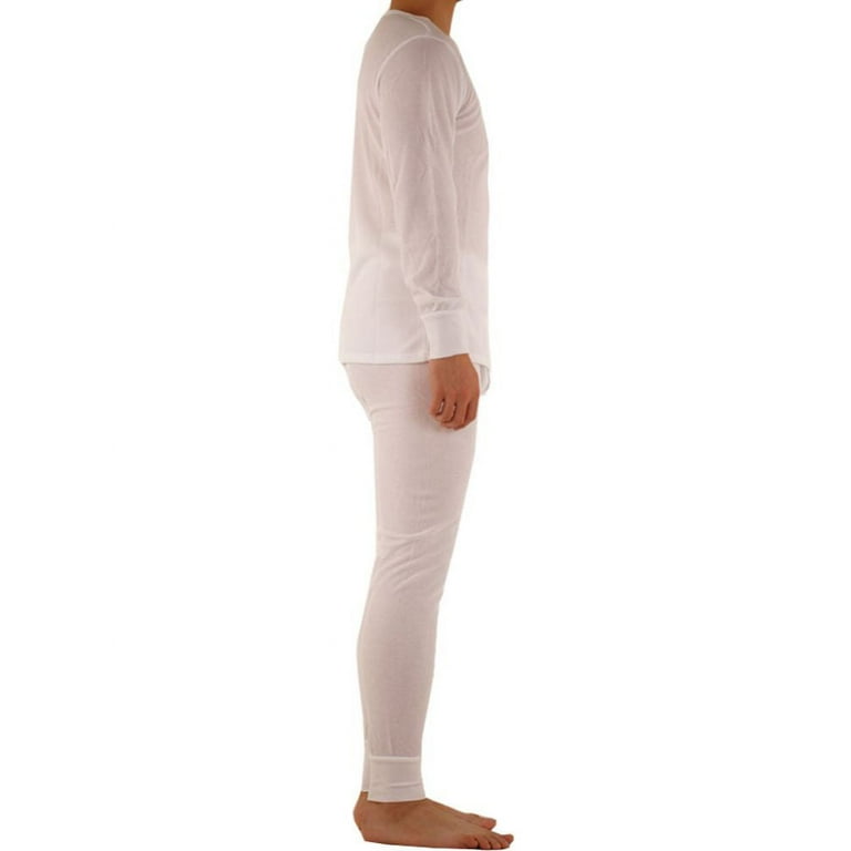 Men's Thermal Cream 100% Cotton Long Johns (240 GSM) Soft Underwear (S,  Cream) at  Men's Clothing store