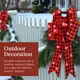 thumbnail image 5 of Best Choice Products Set of 3 Pre-Lit Christmas Bows, Indoor/Outdoor LED Holiday Decor w/ 8 Light Functions - Plaid, 5 of 7