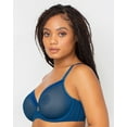 thumbnail image 4 of Sheer Mesh Full Coverage Unlined Underwire Bra - Blue Sapphire, 4 of 5