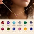 thumbnail image 6 of Turandoss Garnet Birthstone Necklaces for Women Trendy Dainty 14K Gold Plated Created Round Red January CZ Birthstone Pendant Necklace Personalized Jewelry Birthday Gifts for Women, 6 of 7