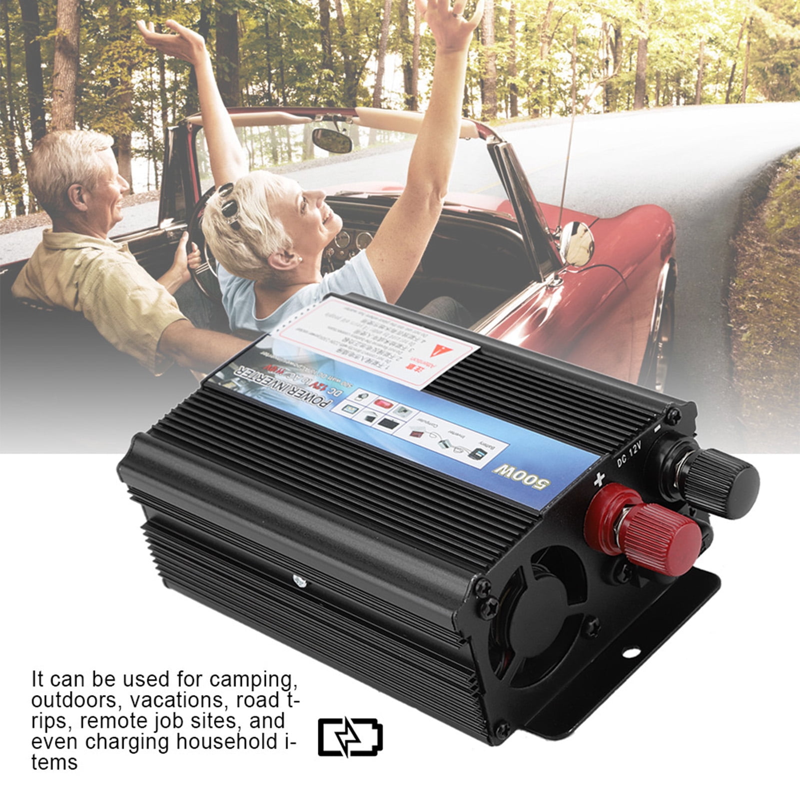 Inverter 12 V Converter 110V 500W Power Inverter with Solar Panel for Household