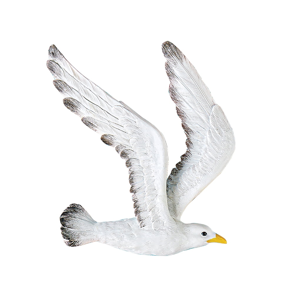 Seaside Style Majestic White Seagull Wall Art Handpainted Hook on