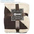 thumbnail image 2 of Pawsse Waterproof Dog Blanket for Bed, Pee Proof Pet Blankets for Couch Sofa Cover, Reversible Furniture Protector Sherpa Cushion Mat for Small to Medium Large Dog, Large, Brown/Tuape, 60"" x 80"", 2 of 4