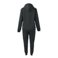 thumbnail image 7 of Two Piece Outfits For Women Casual Long Sleeve Hoodie Sweatshirts Jogger Sweatpants Tracksuit Sweatsuit Lounge Sets Black M, 7 of 7