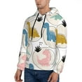 thumbnail image 3 of Honeii Cute Dinosaurs Pattern Mens Hoodies Men's Loose Sleeve Sweatshirt,Pullover Hooded Sweatshirt for Men,Essentials Hoodie-Large, 3 of 7