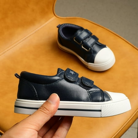Kushyshoo Kids Sneakers Children Solid Navy Toddler Boys Casual Shoes Size 9