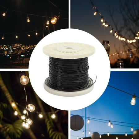 

OUKANING 700ft Stainless Steel Wire Rope Guide Wire PVC Coated String Light Hanging Rope String Light Hanging Kit