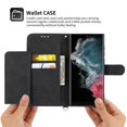 thumbnail image 6 of SaniMore for Samsung Galaxy S23 Ultra Magnetic Wallet Case [RFID Blocking] Card Slot, PU Leather 3D Flower Embossing Cover with Kickstand & Crossbody Strap Shockproof Protective Shell, Black, 6 of 11