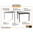 thumbnail image 4 of Sojag Lima 10 x 10 x 8 ft Grey Rustproof Aluminum Frame Pergola, 4 of 15