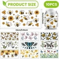 thumbnail image 2 of 10 piezas de 10 estilos de pegatinas de transferencia de vasos, papel de transferencia de insectos, pegatinas de mariposas, pegatinas UV DTF, pegatinas de envoltura de vasos de PVC de abejas,, 2 of 6