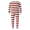 thumbnail image 4 of Ensembles de Pyjamas Assortis pour la Famille d'Automne, Hauts à Manches Longues à Col Rond + Pantalons à Rayures Ou Combinaison à Rayures à Manches Longues, 4 of 8