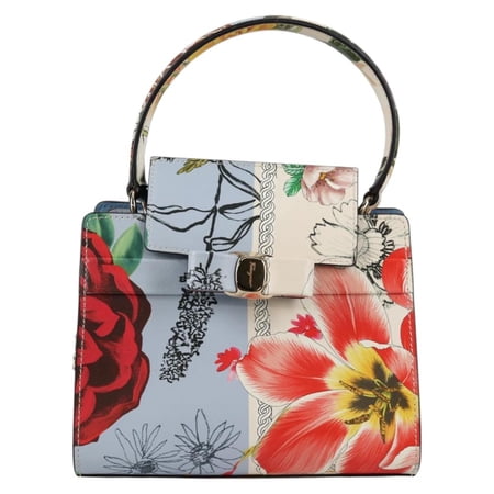 Pre-Owned Salvatore Ferragamo Vala Handbag Leather Multicolour Leather Handbag