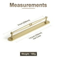 thumbnail image 6 of Goo-Ki Champagne Bronze Cabinet Drawer Pulls with Backplate Spacer, 7.6" Hole Center Zinc Alloy Bar Pull Handles Kitchen Hardware for Dresser, Cupboard, Wrdrobe, 2 Pack, 6 of 6