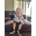 thumbnail image 3 of Toddler Infant Baby Boy Clothes Set Short Sleeve Shirt Shorts Summer Outfits (18-24 Months, White), 3 of 6