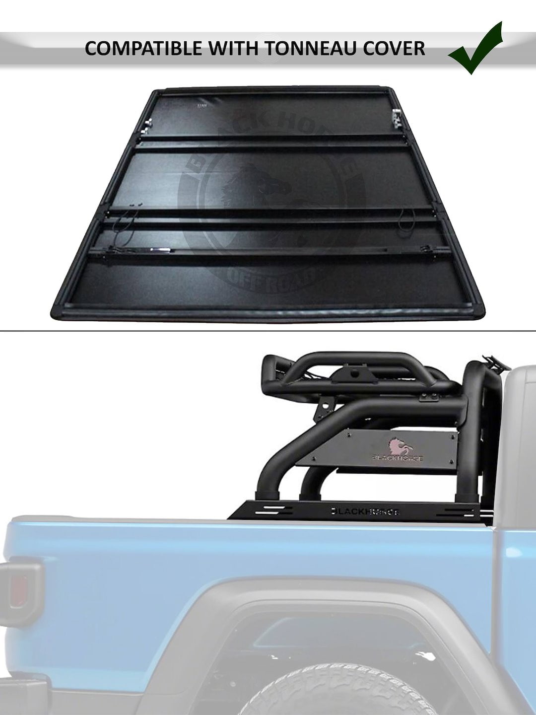Black Horse Off Road ATRB7BPLFR Atlas Roll Bar Kit