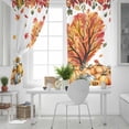 thumbnail image 5 of Fsddascl Orange Yellow Gnomes Fall Blackout Curtains for Bedroom/Living Room, Thermal Insulated Kitchen Curtains, Thanksgiving Botanical Leaves Grommet Darkening Window Treatment Drapes 52"x72"x2, 5 of 6