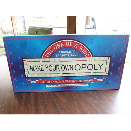 Make Your OwnOpoly--Just like the famous property trading game But you custom make your own streets/properties with pen ,scissors or a computer & printer.SOFTWARE