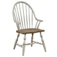 thumbnail image 7 of Sunset Trading Country Grove 18" Wood Windsor Dining Chair with Arms in Gray, 7 of 7