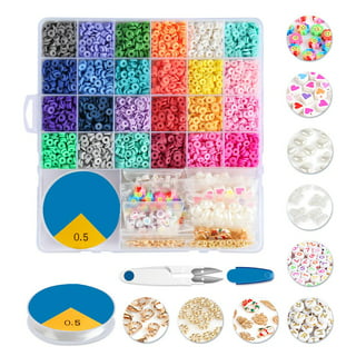  QUEFE 5800pcs Clay Beads for Bracelet Making Kit, 42 Colors  Polymer Heishi Beads for Gifts, Jewelry Making Kit for Girls 8-12