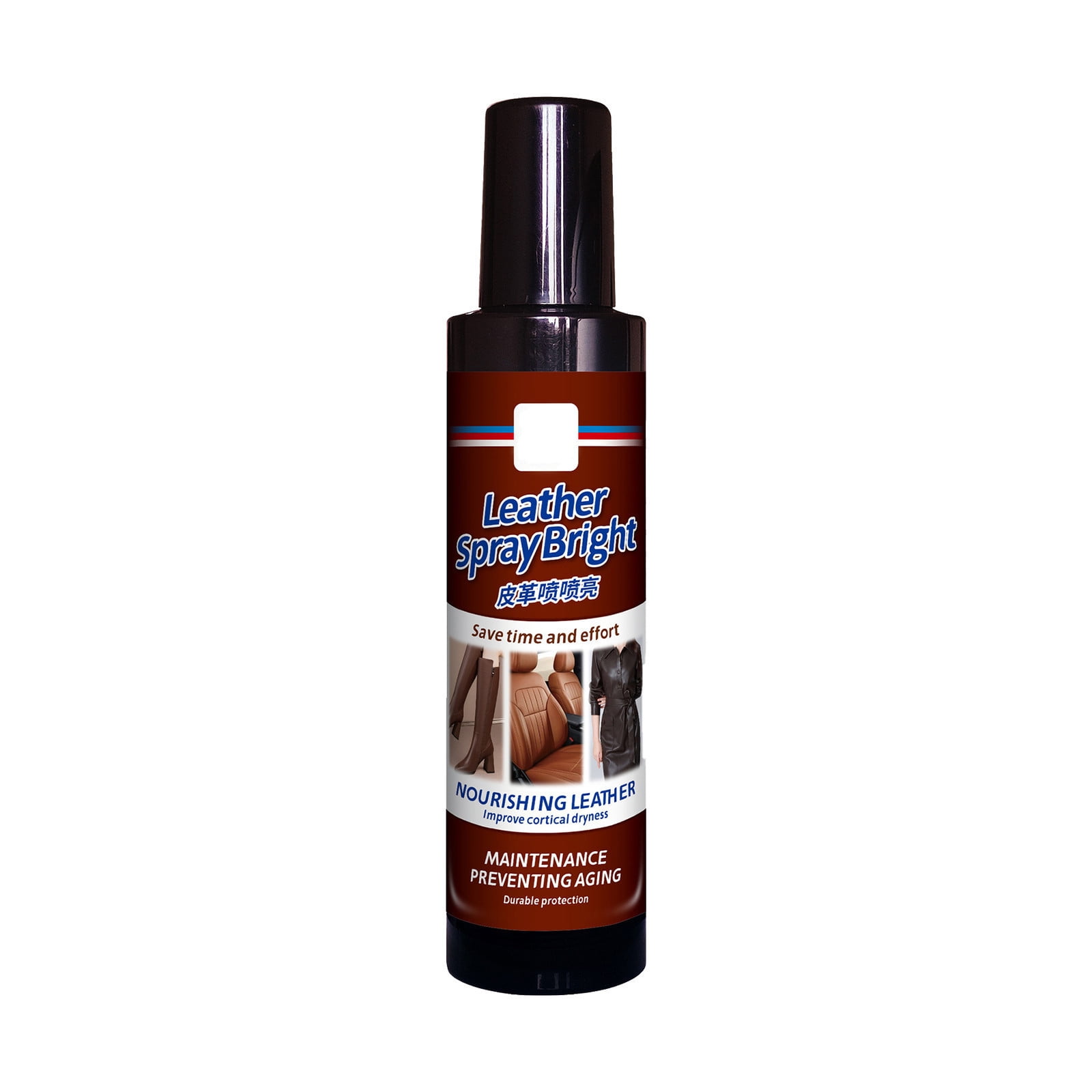 cpengpj Leather Care Spray 1-Piece 6.76 oz, Deep Nourishing Decontamination Polishing Refurbishment Formula, Prevents Fading Improves Brightness for Leather Furniture