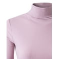 thumbnail image 4 of Doublju Women's Long Sleeve Turtle Neck Ribbed Top (Plus Size Available), 4 of 4