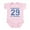 Petal Pink, variant on CafePress - Varsity 29 Birthday Infant Bodysuit - Baby Light Bodysuit, Size Newborn - 24 Months