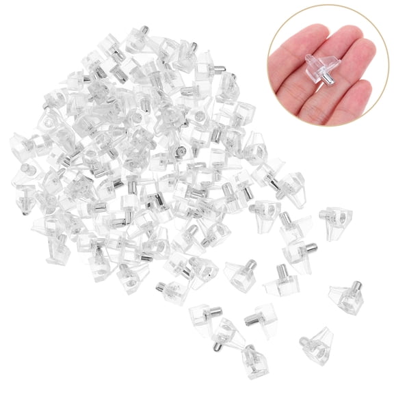 POPETPOP 100Pcs Shelf Pins Clear Replacement Pegs for Kitchen and Furniture Shelves