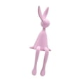 thumbnail image 2 of Figura decorativa de conejo sentado, estatua portátil, linda escultura decorativa para Rosa, 2 of 9