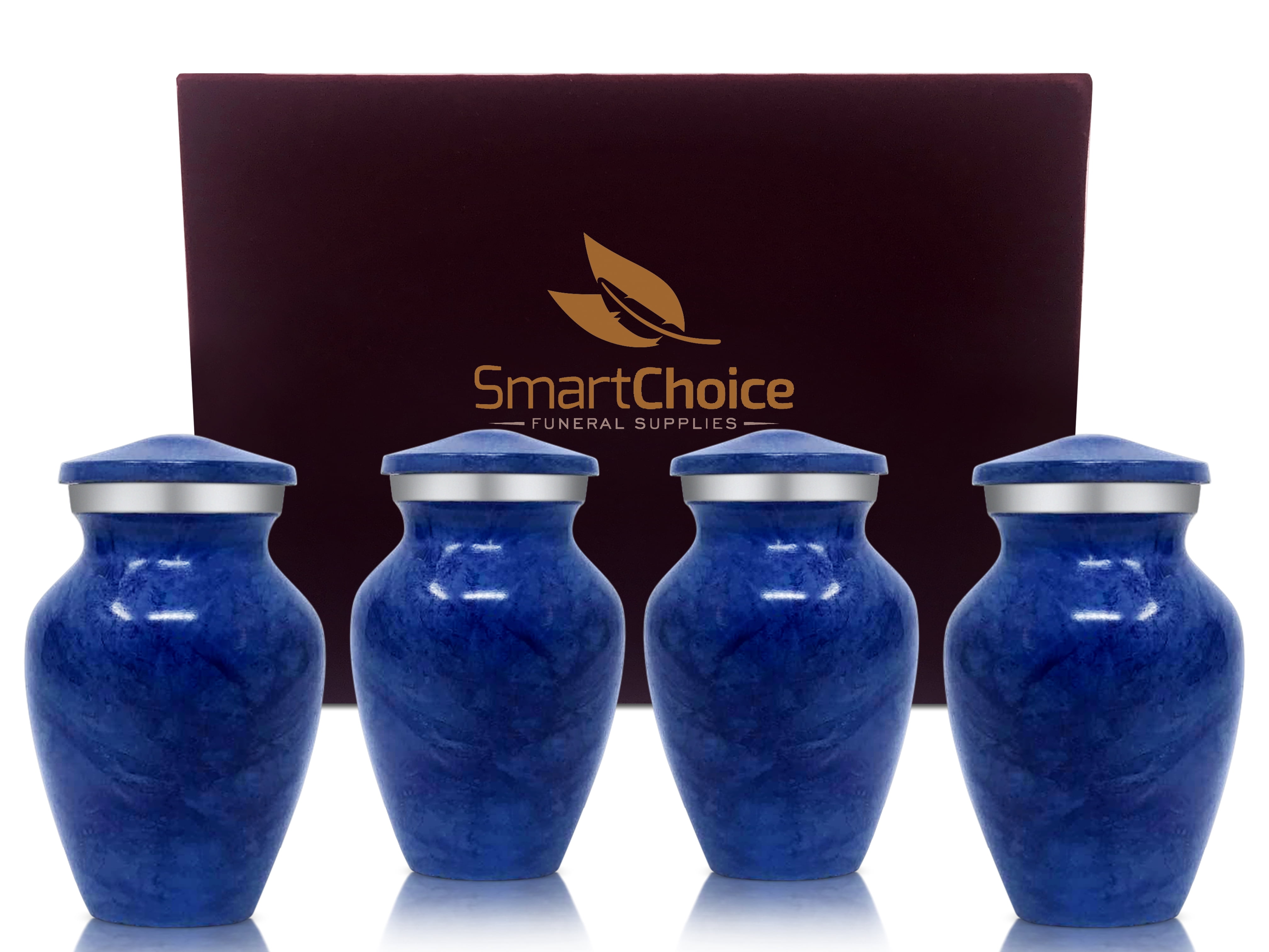 Set of 4 SmartChoice Keepsake Cremation Urns for Human Ashes