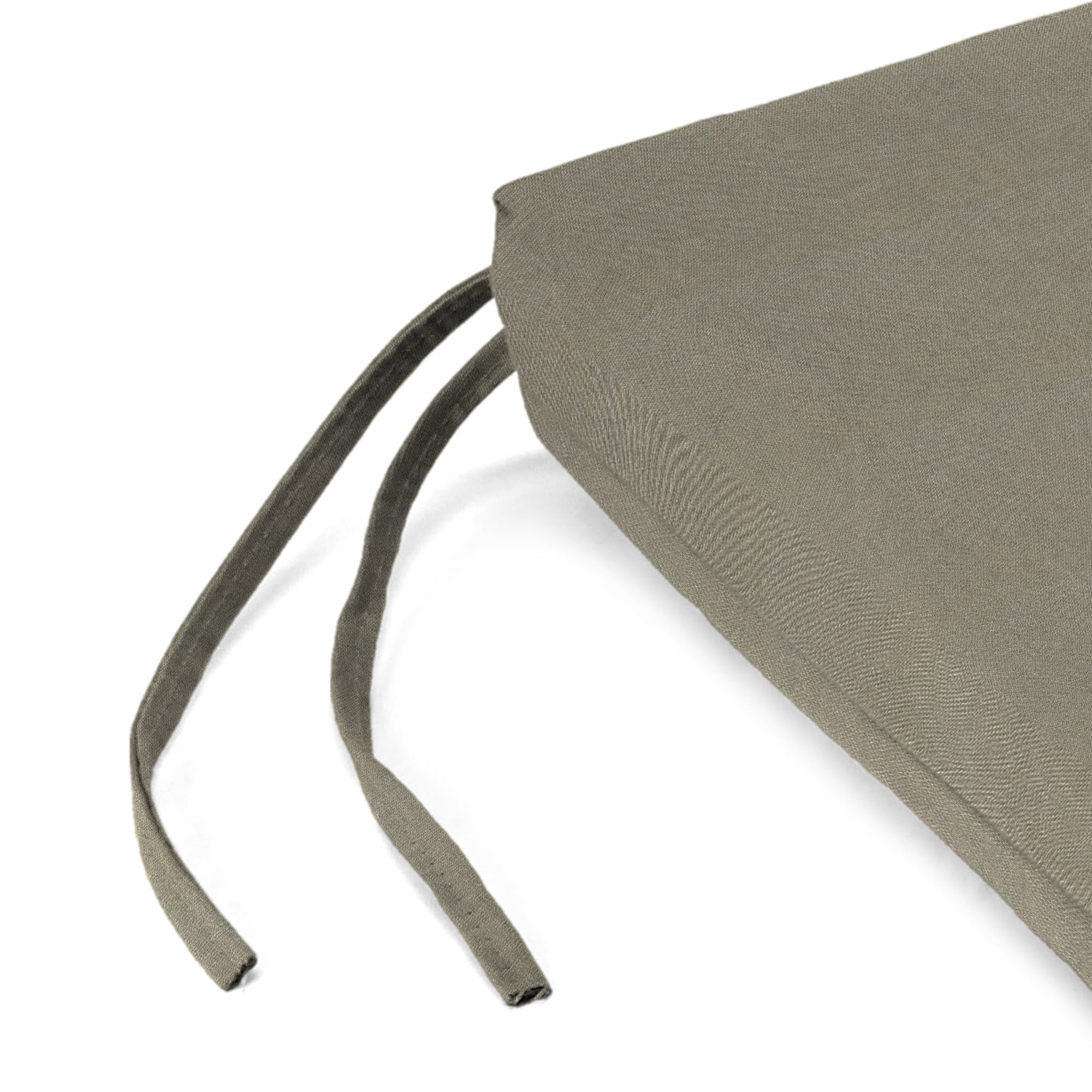 Jordan Manufacturing Sunbrella 17" x 19" Canvas Taupe Solid Rectangular Outdoor Chair Pad Seat Cushion with Ties (2 Pack)