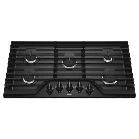 Whirlpool - 36" Gas Cooktop - Black