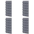 thumbnail image 1 of Organizador de zapatos colgante con 24 bolsillos y 4 ganchos para niños mujeres y hombres (borde) gris, 1 of 3
