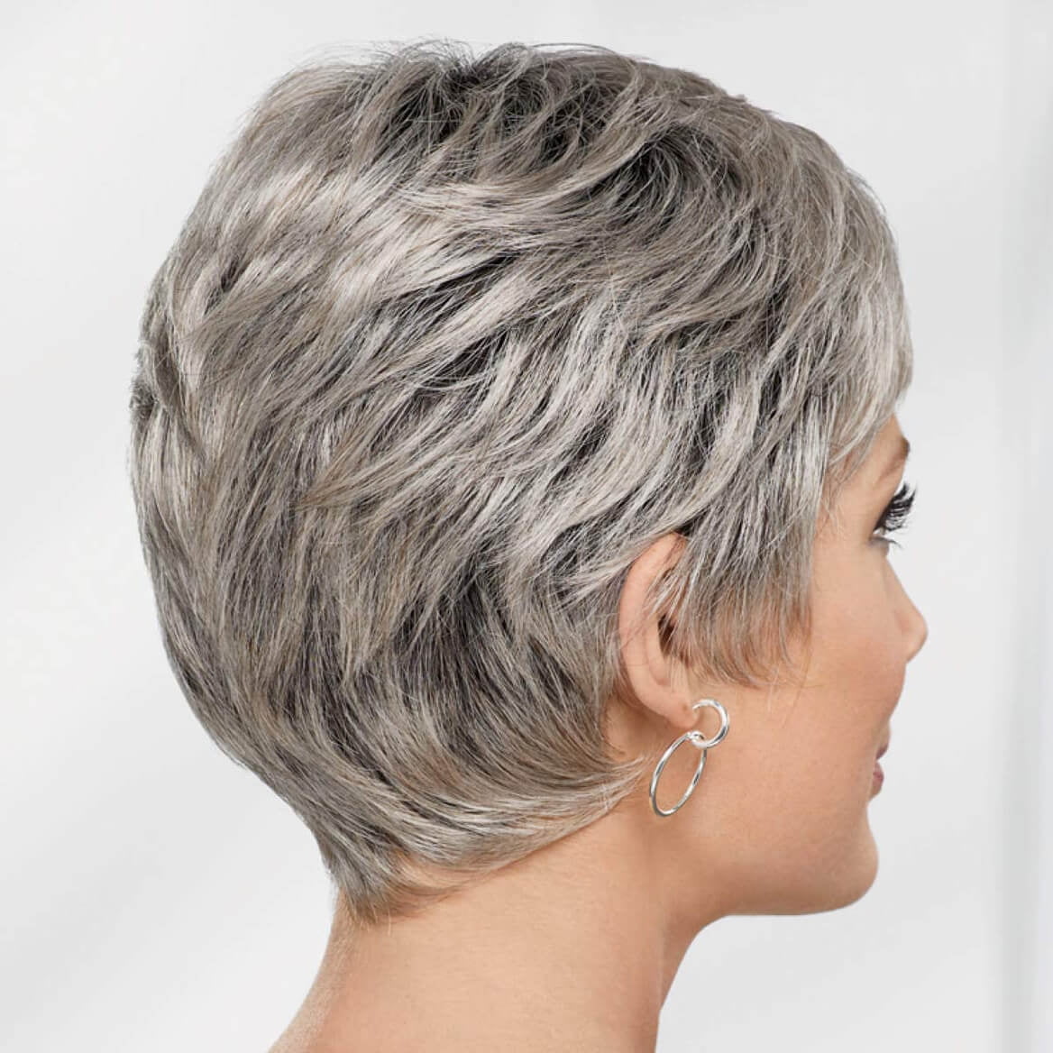 Casey WhisperLite Wig by Paula Young - Short, Ultra-Chic Pixie Wig with Neat, Straight Layers / Multi-tonal Shades of Blonde, Silver, Brown, and Red